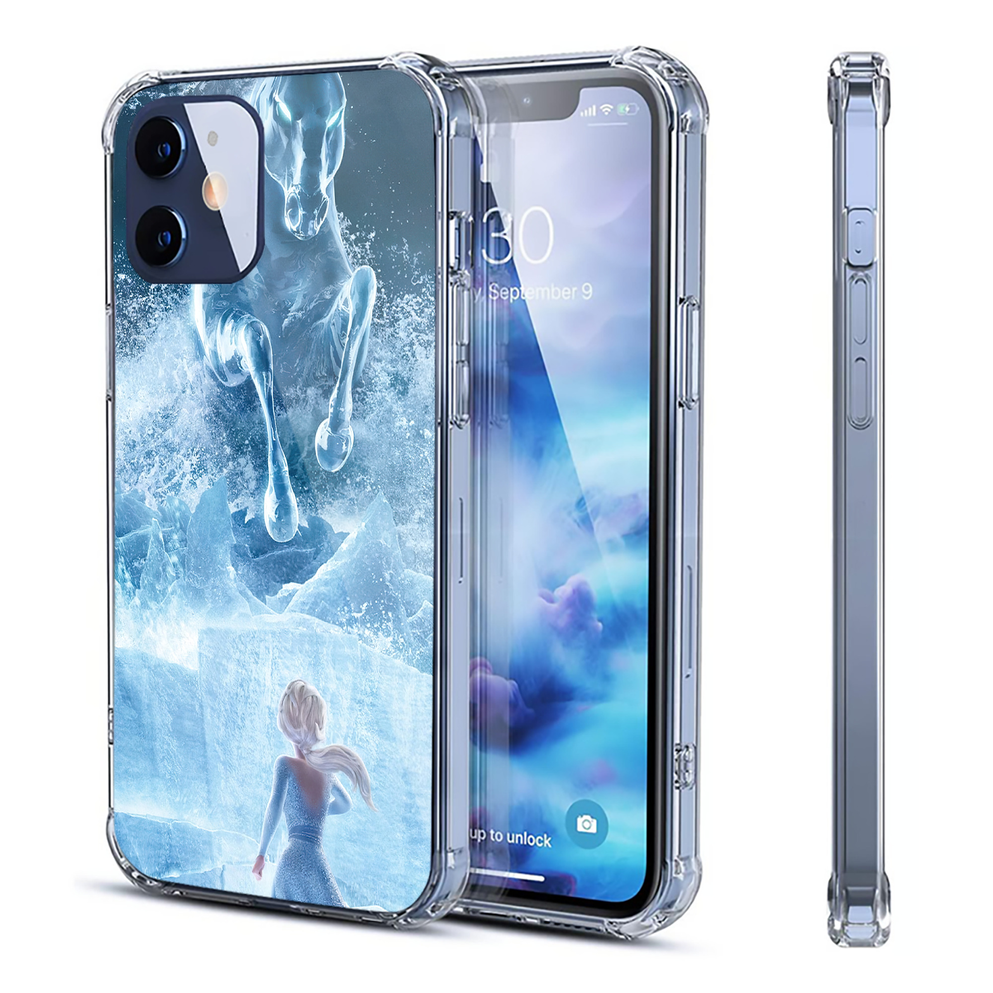 （画像用） アナと雪の女王 アンナ エルサ Frozen Anna Elsa 【iPhone 12シリーズ対応】透明スマホケース（クリアソフトケース）